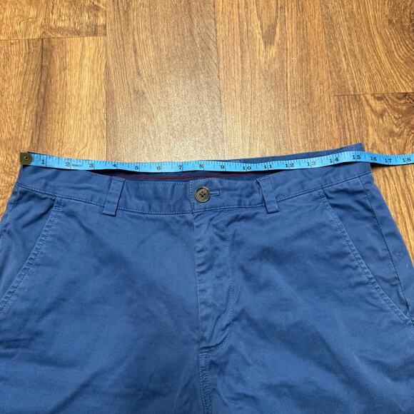 Brooks Brothers Red Fleece Men Blue Chino Cotton Shorts Size 32 Preppy 9" Inseam - Picture 6 of 7